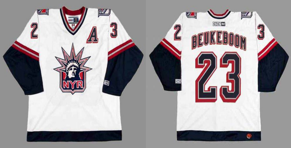 2019 Men New York Rangers #23 Beukeboom white CCM NHL jerseys->new york rangers->NHL Jersey